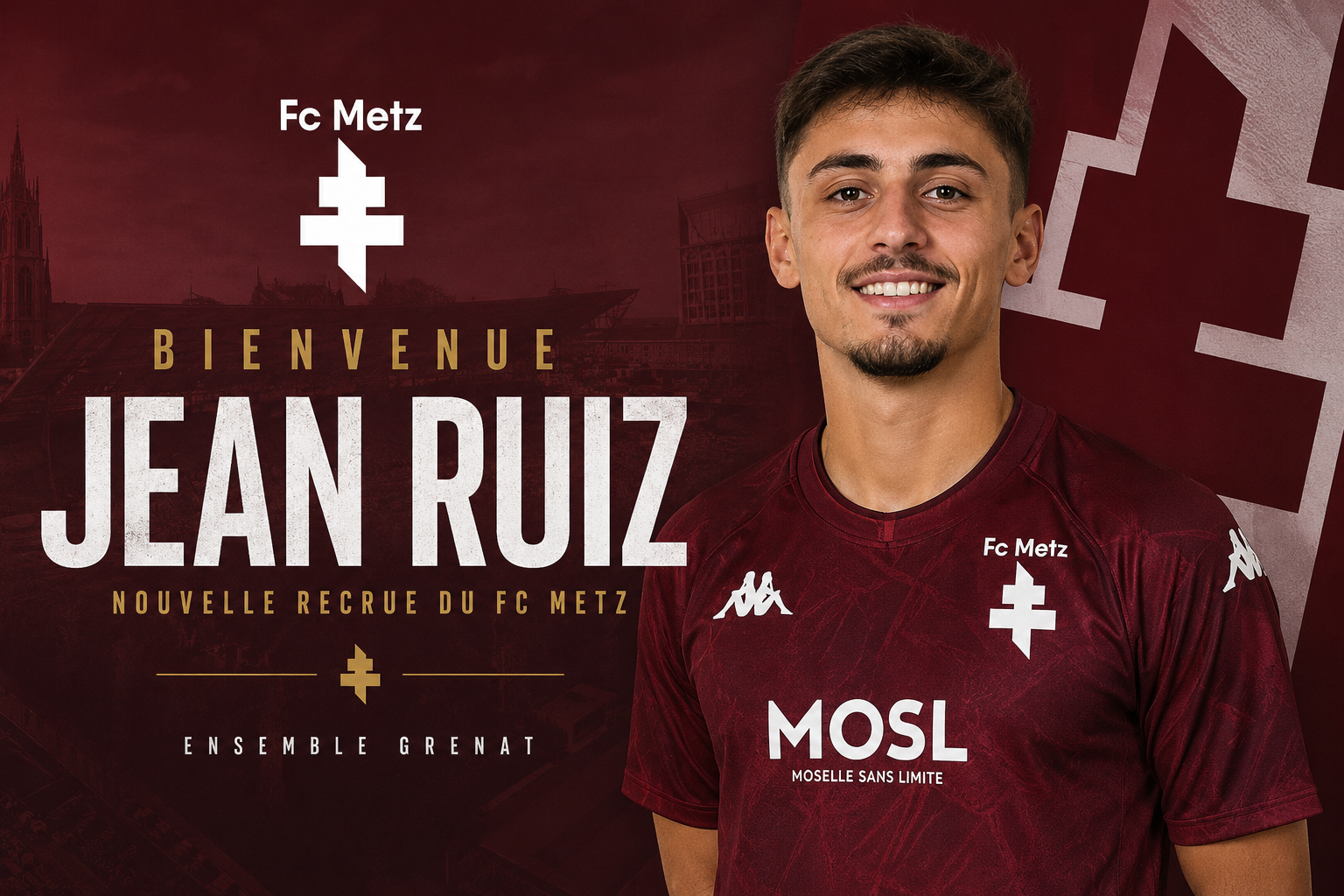 Le FC Metz officialise la signature de Jean Ruiz