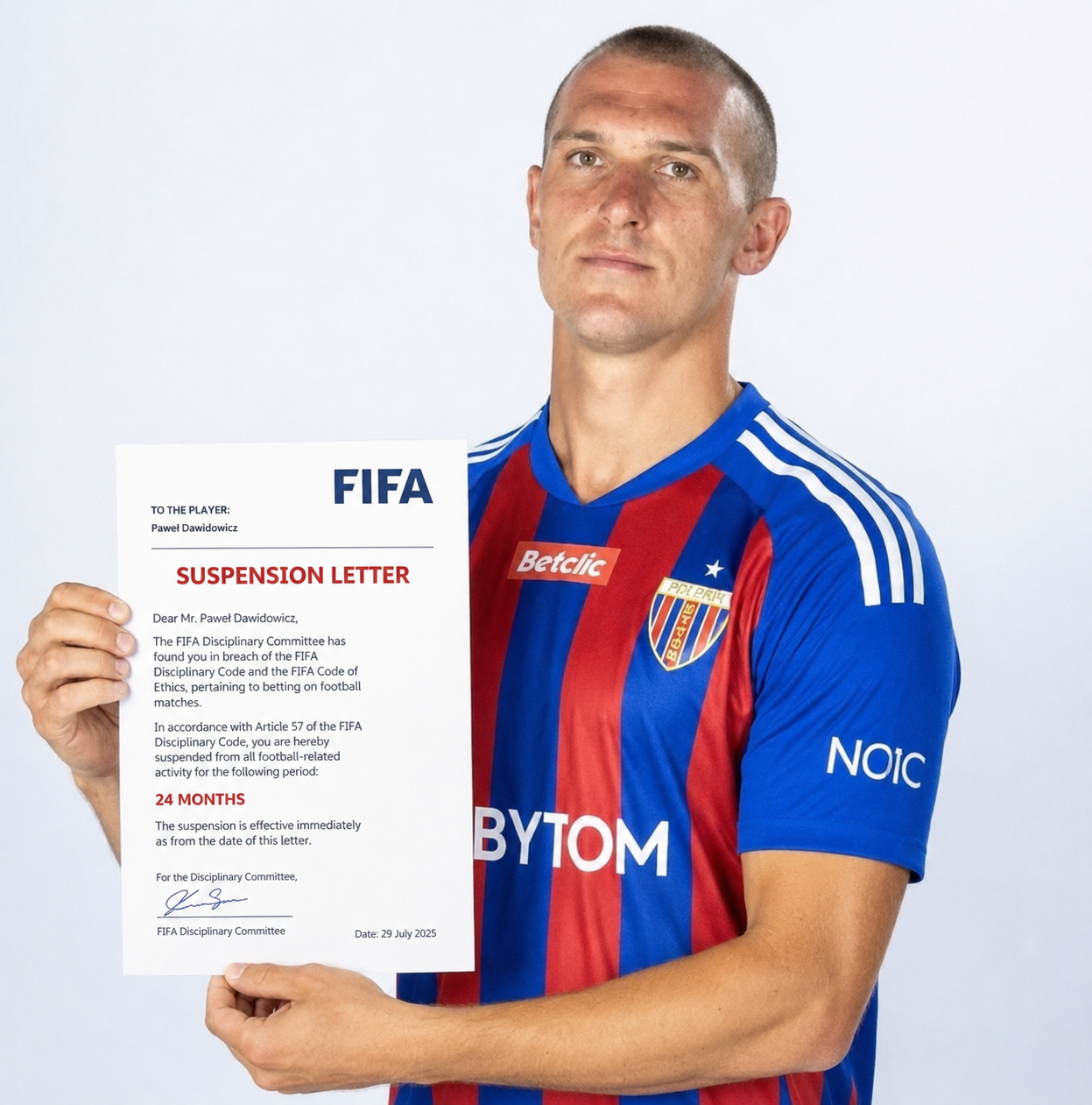 Kapitan Polonii Bytom rzekomo objęty dochodzeniem FIFA w sprawie zakładów bukmacherskich