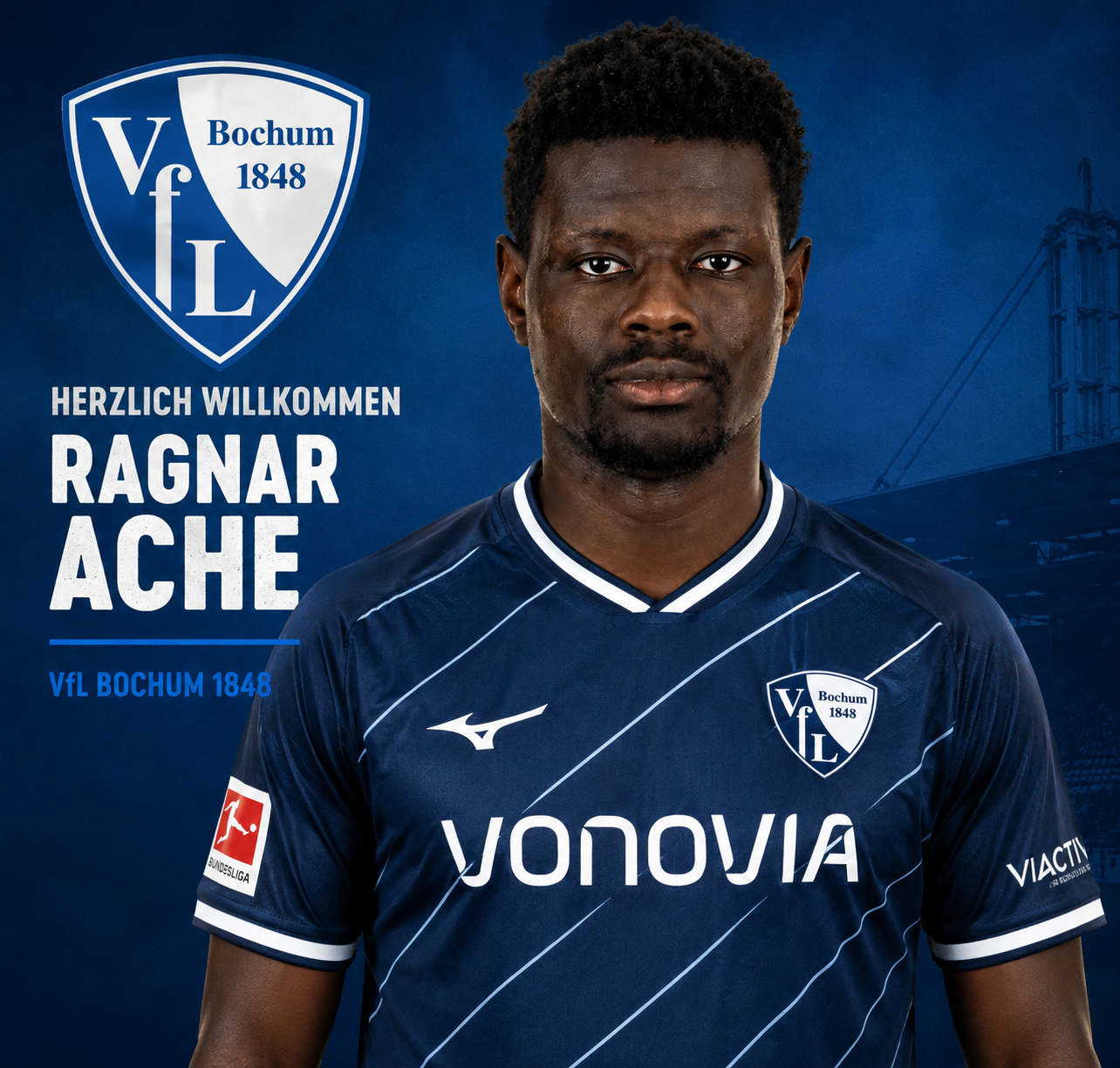 VfL Bochum 1848 hat die Verpflichtung von Ragnar Ache bekannt gegeben. Mit dem Transfer verstärkt der Verein seine Offensive und holt einen erfahrenen Angreifer in den Kader.
